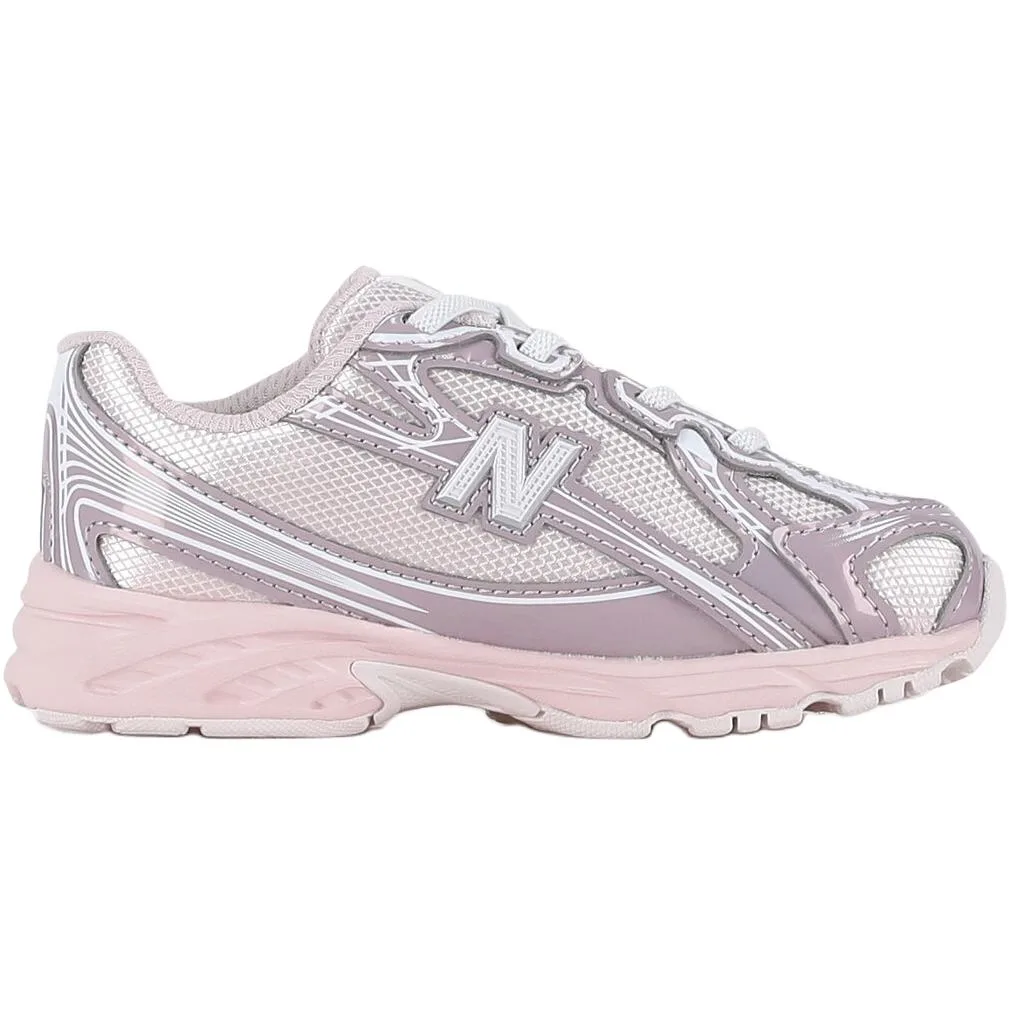 New Balance NB 740 противоскользящие, износостойкие, дышащие низкие детские кроссовки розовые серебристые — фото 3