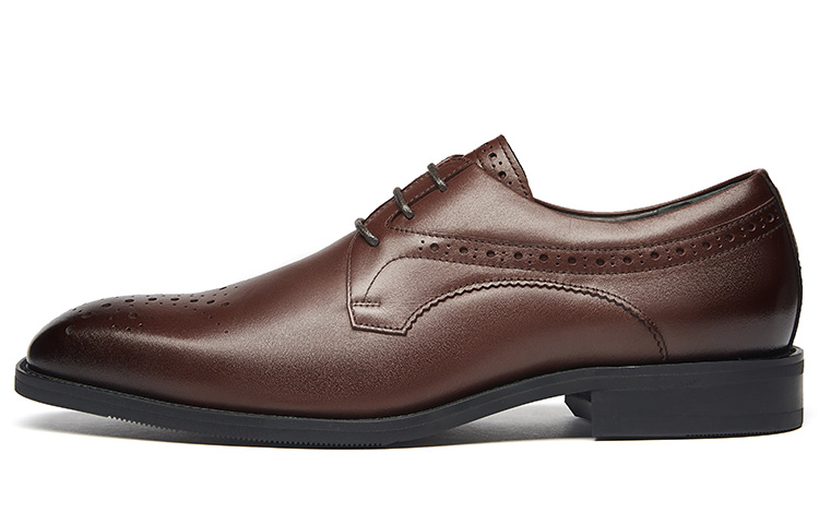 

Туфли KANGNAI Dress Shoes Men Low-Top Brown