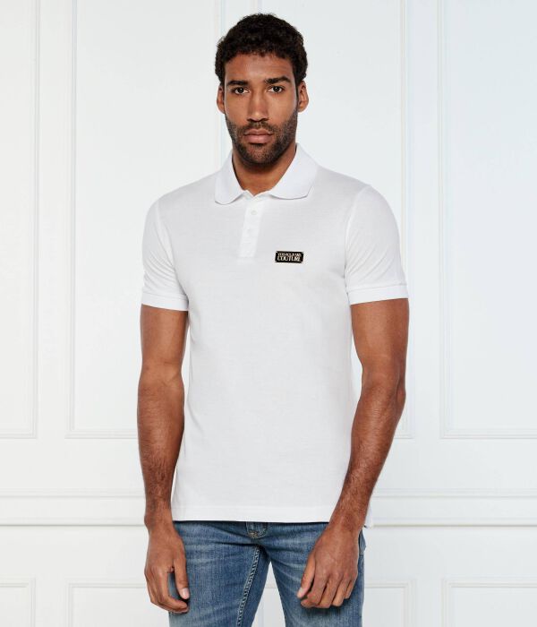

Рубашка поло Slim fit Versace Jeans Couture, белый