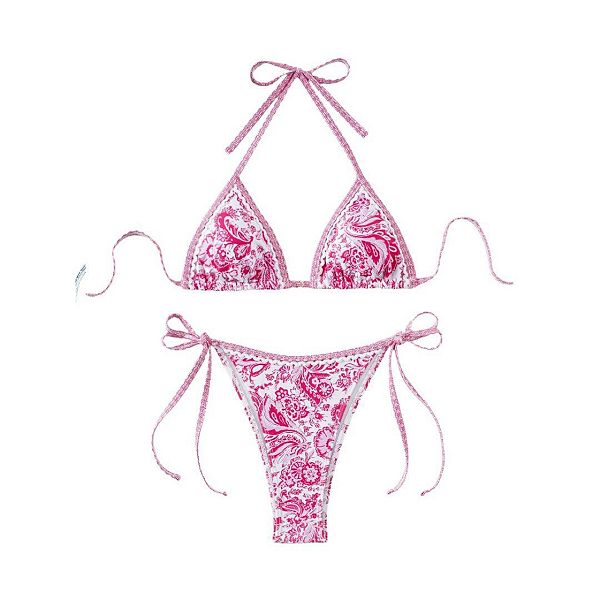

Женский бикини-сет из 2 предметов с цветочным принтом Yesfashion, Pink