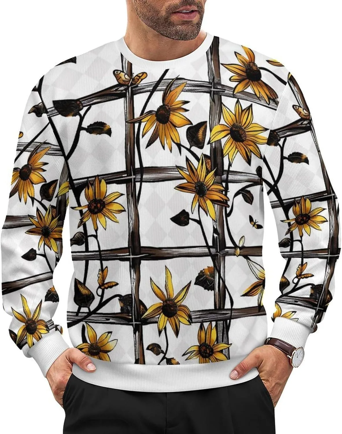 

Мужской оверсайз свитер с принтом животные HLSDFRES