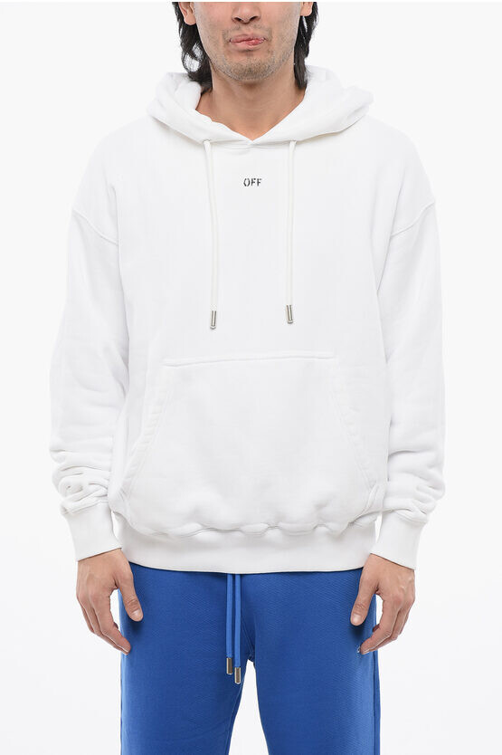 

Худи из матового хлопка Off-White, белый