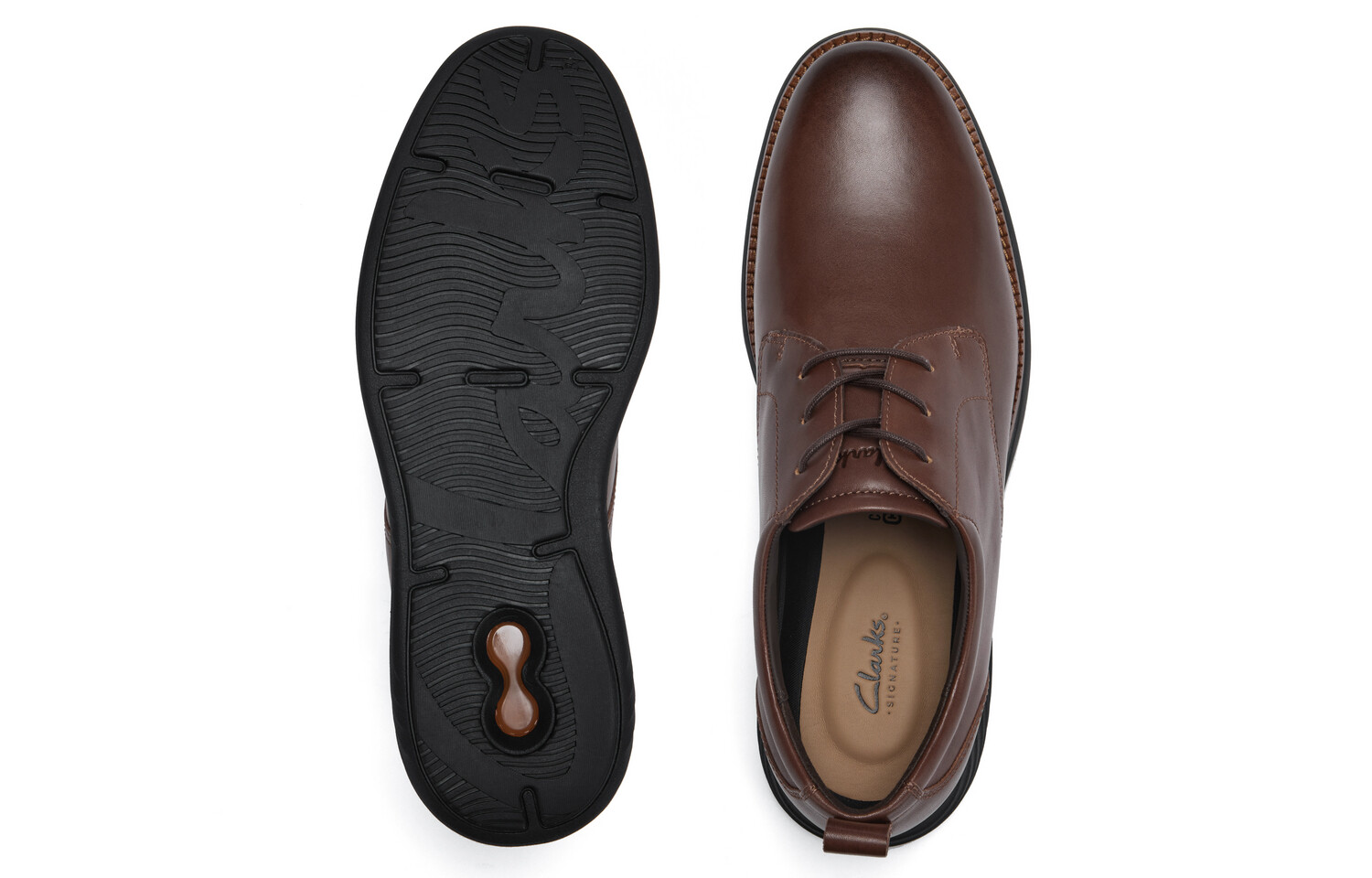 Мужские повседневные мужские низкие темно-коричневые Clarks — фото 3