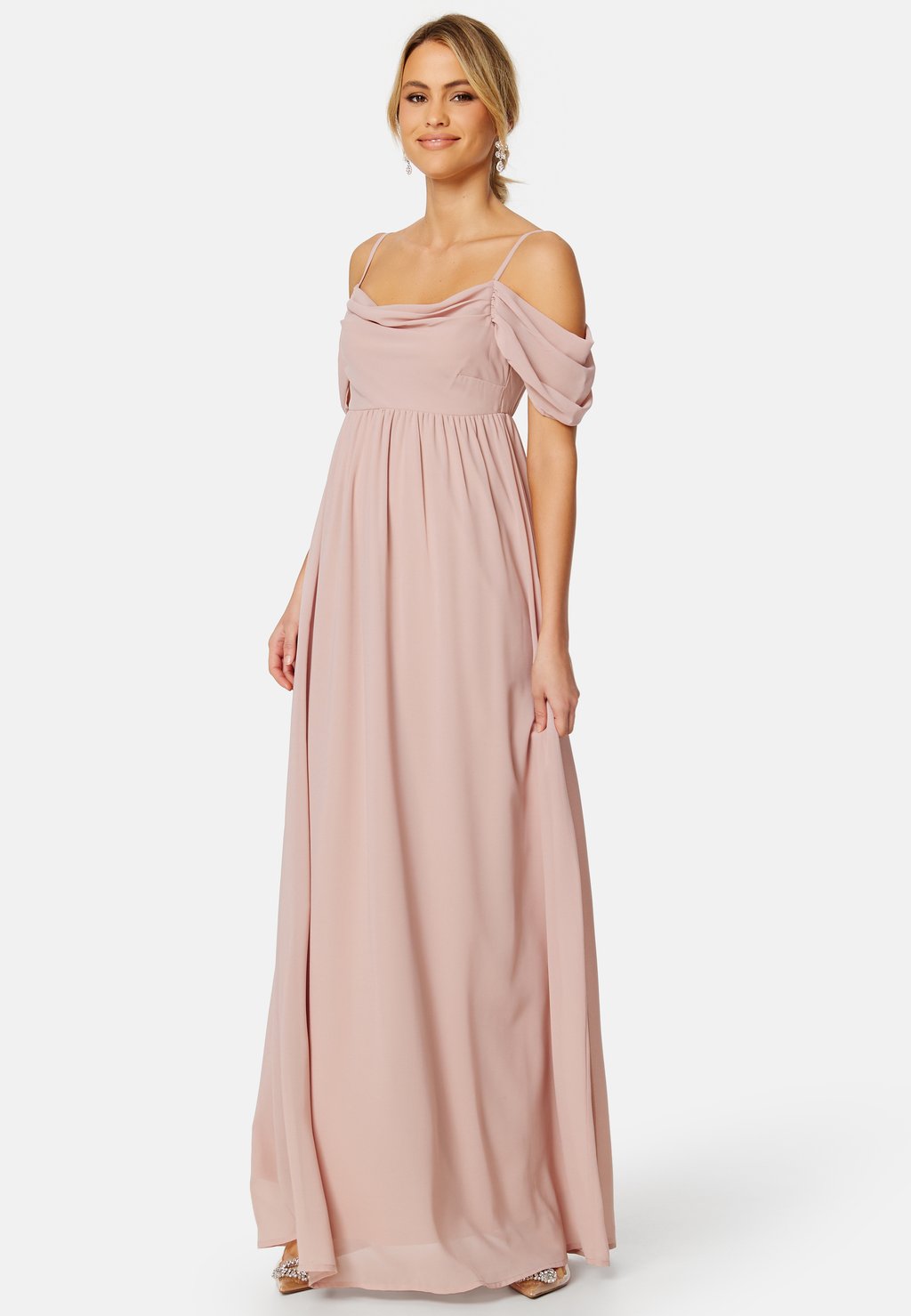 

Платье для особых случаев OFF SHOULDER CHIFFON GOWN Bubbleroom, лососевый