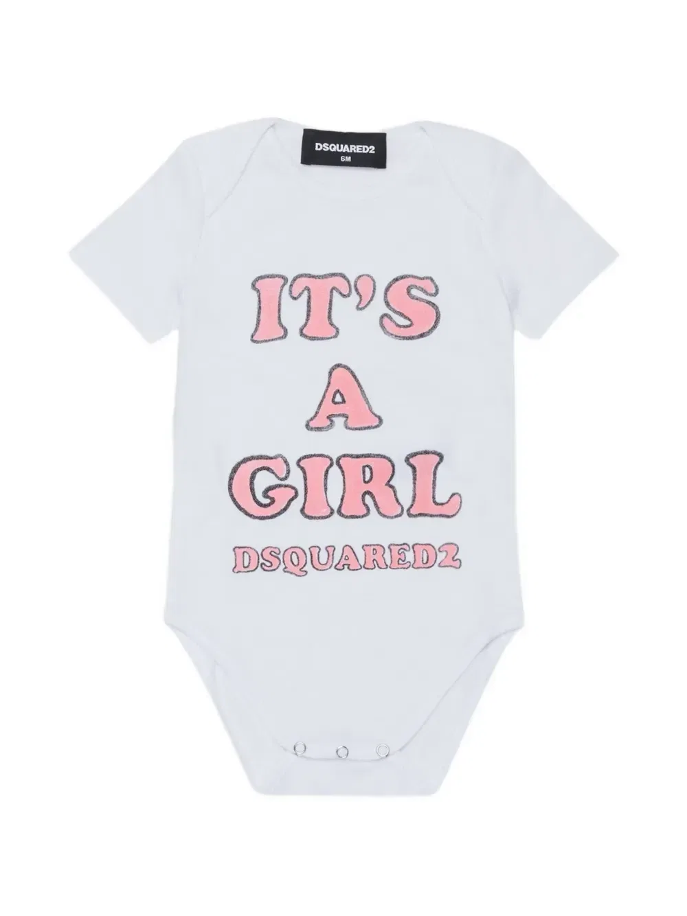 Боди с короткими рукавами и логотипом Dsquared2 Kids, белый