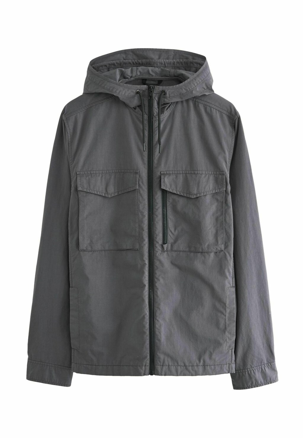 

Легкая куртка HOODED UTILITY SHACKET REGULAR FIT Next, серый