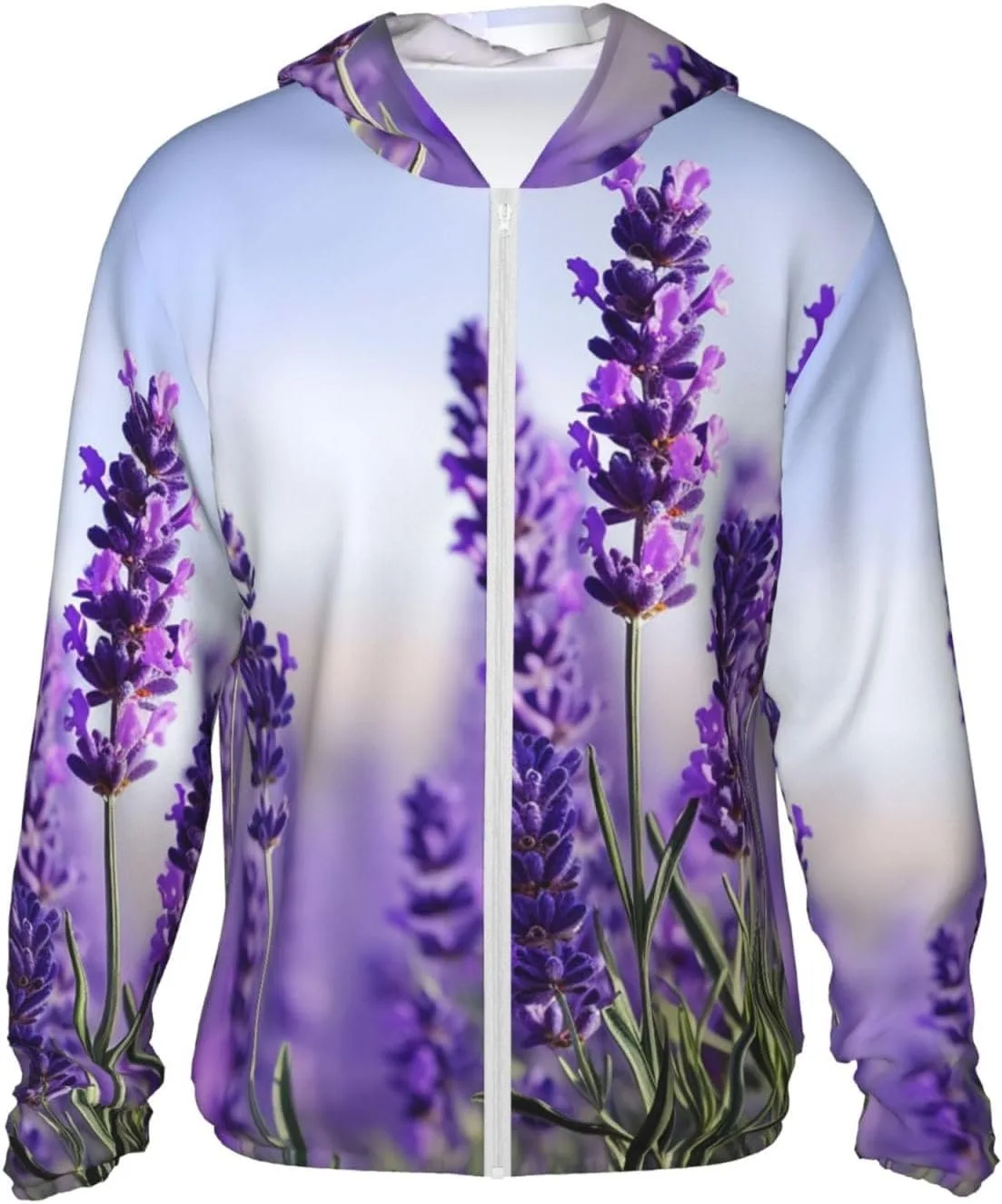 

Лавандовый цветочный худи с защитой от солнца Full Zip UPF 50+ HJBNW