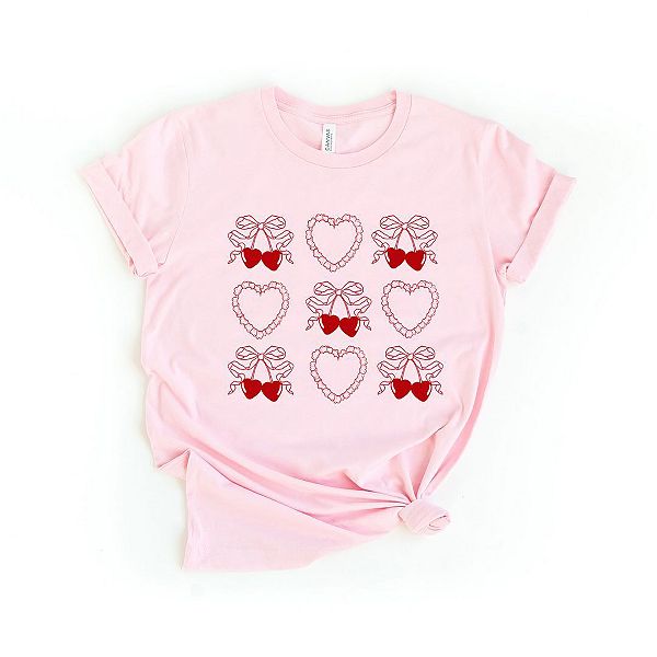 

Футболка с коротким рукавом и принтом Ruffle heart coquette chart Simply Sage Market, Pink, Зеленый, Футболка с коротким рукавом и принтом Ruffle heart coquette chart Simply Sage Market, Pink