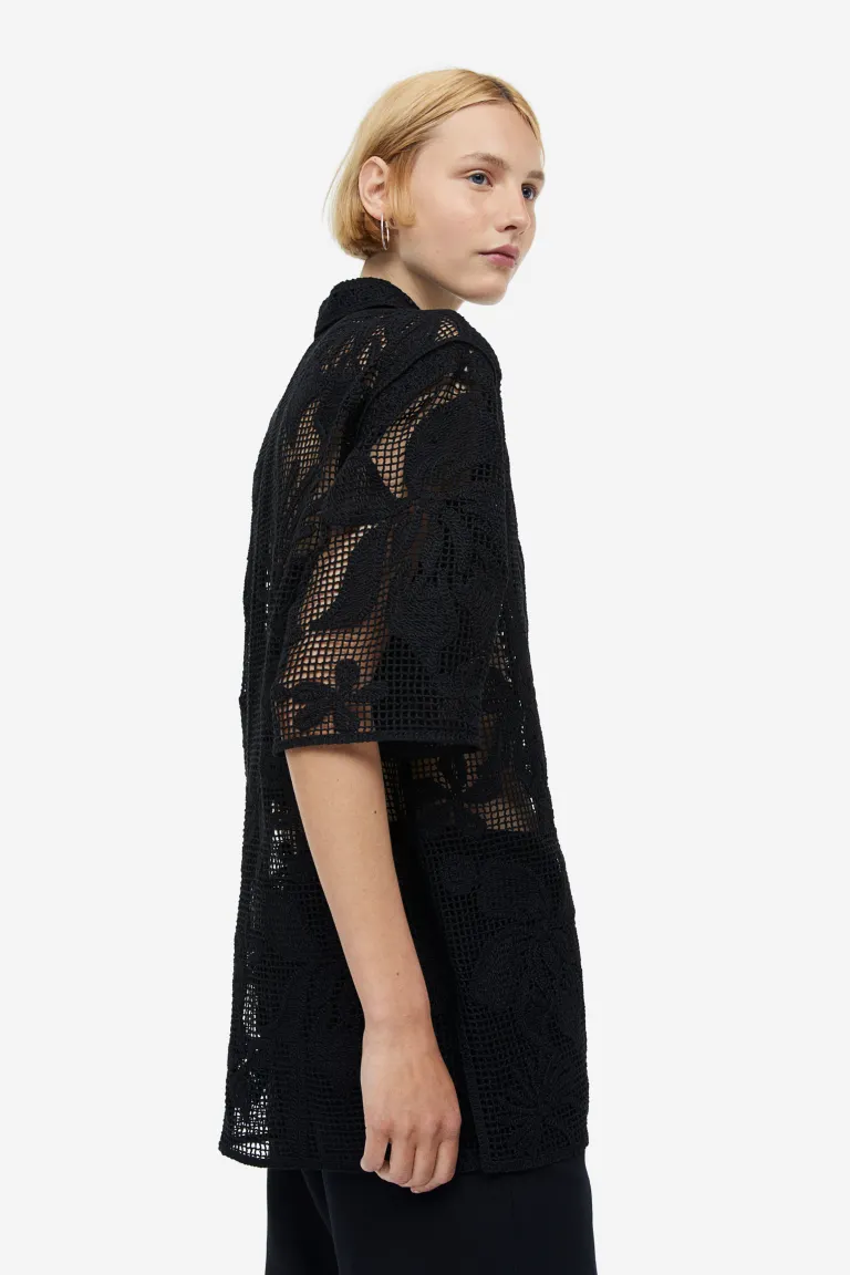

Рубашка крючком H&M, черный