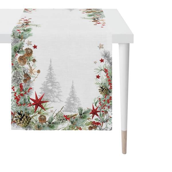 

Настольный бегун Apelt Winterwelt Typ B, 48x5x140 см цвет grau/rot