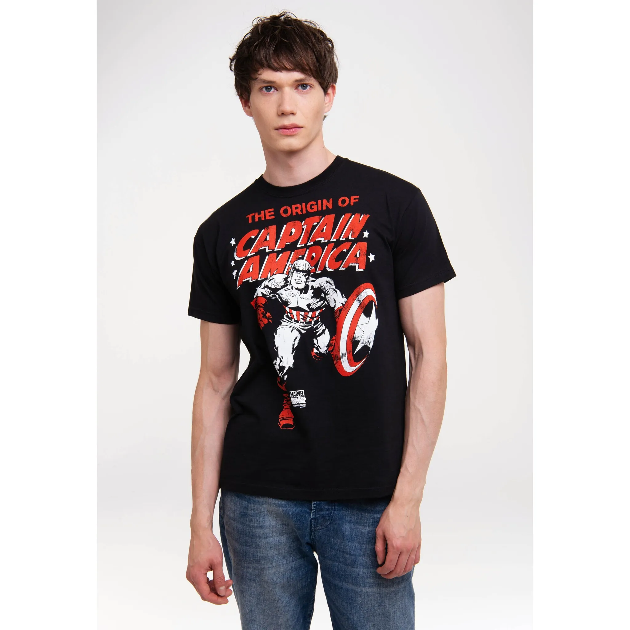 

ФУТБОЛКА Logoshirt "Происхождение Капитана Америки" с лицензионным принтом, черный