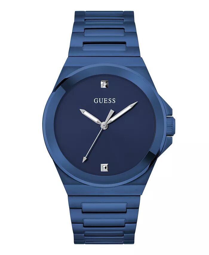 

Мужские аналоговые синие часы из нержавеющей стали, 44 мм GUESS, синий