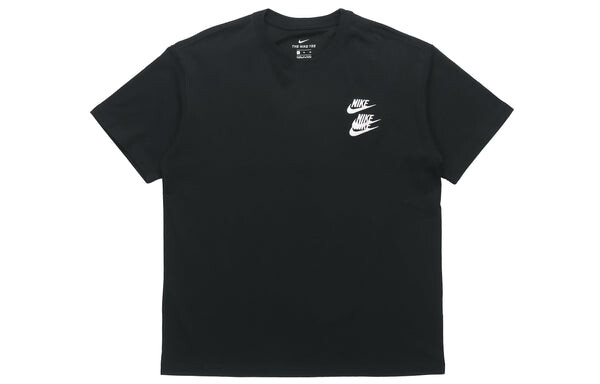 Футболка Nike Sportswear Around the world Subject Embroidered Logo ribbed Round Neck Short Sleeve Black, мультиколор — фото 2