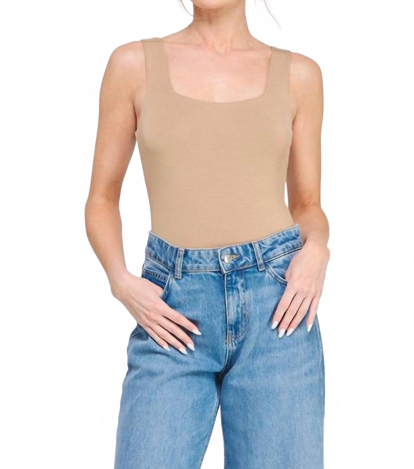 

Гладкий боди-комбинезон Kit Smooth Tank в цвете кафе ALLIE ROSE, Cafe