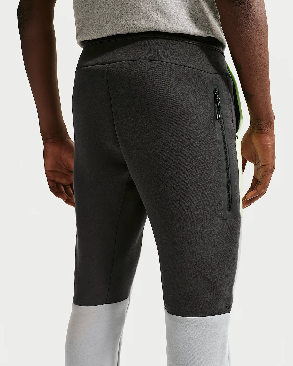 Мужские флисовые джоггеры Nike Tech, Light Liquid Lime/Anthracite/Light Smoke Grey/Black — фото 3