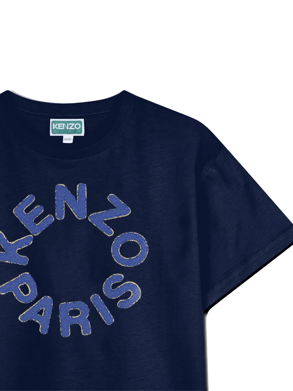 Футболка с короткими рукавами Kenzo Kids, синий — фото 3