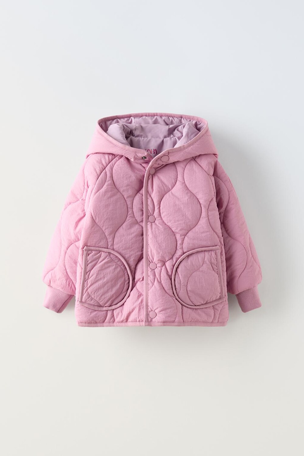 

Водоотталкивающая куртка с капюшоном ZARA, розовый/лиловый