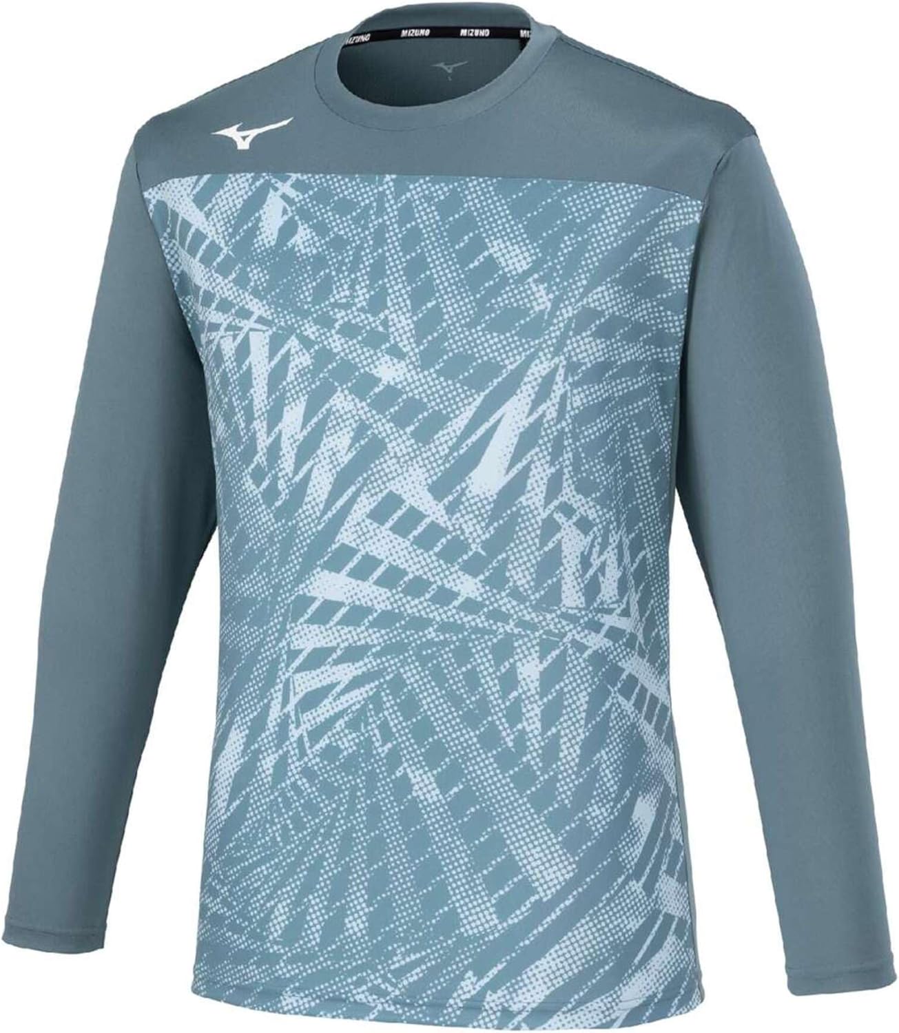 

Футболка для теннисных тренировок, с длинным рукавом, влагоотводящая, быстросохнущая, крой Dynamotion, 62JAB511 Mizuno, синий