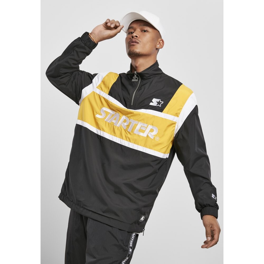 

Куртка Urban Classics Starter 1/2 Zip Retro, черный