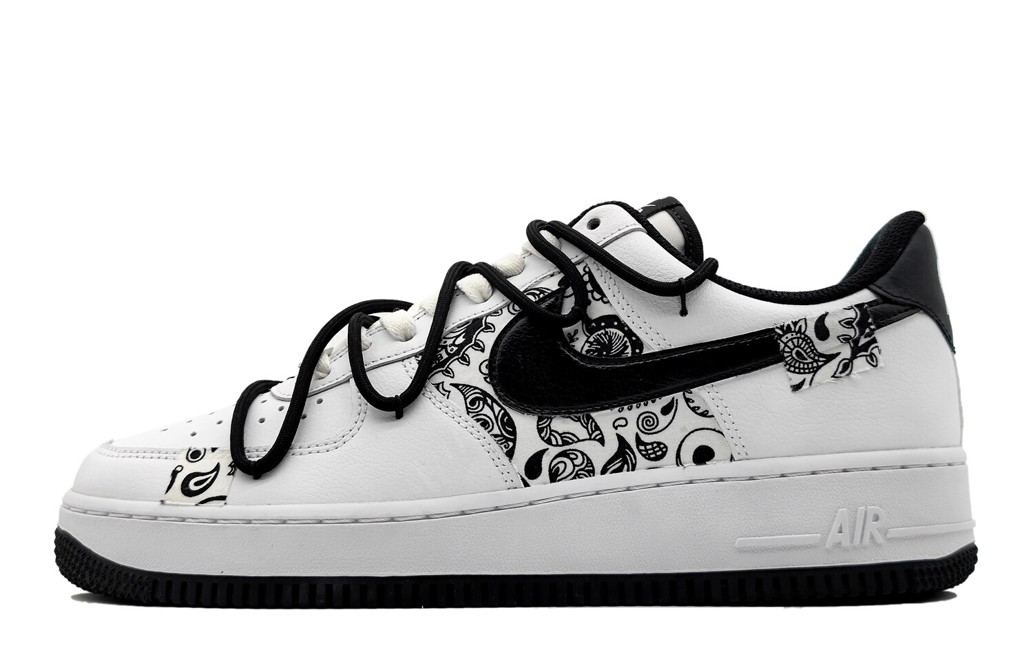 

Кроссовки Nike Air Force 1 Skateboard Shoes Women's Low-Top Black White, Черный, Кроссовки Nike Air Force 1 Skateboard Shoes Women's Low-Top Black White