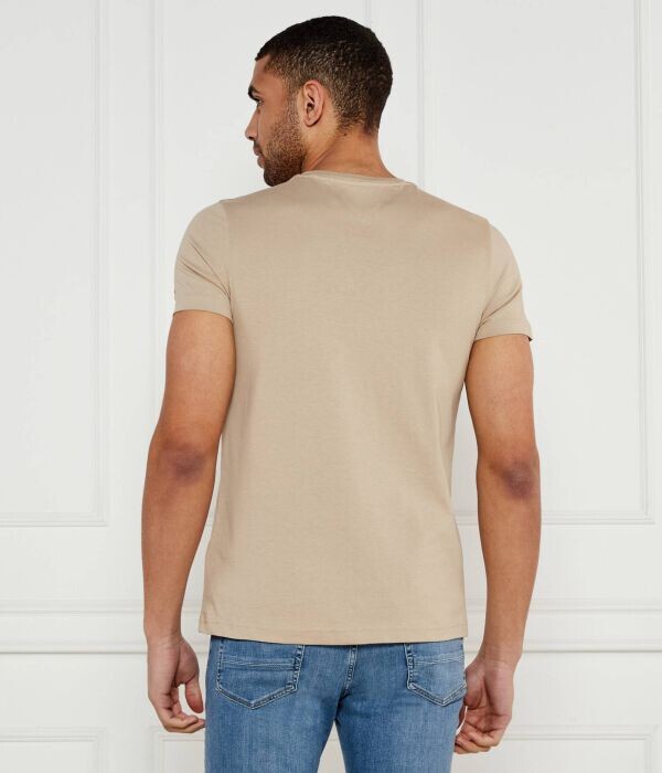 Футболка Tommy Hilfiger Slim Fit, бежевый — фото 3