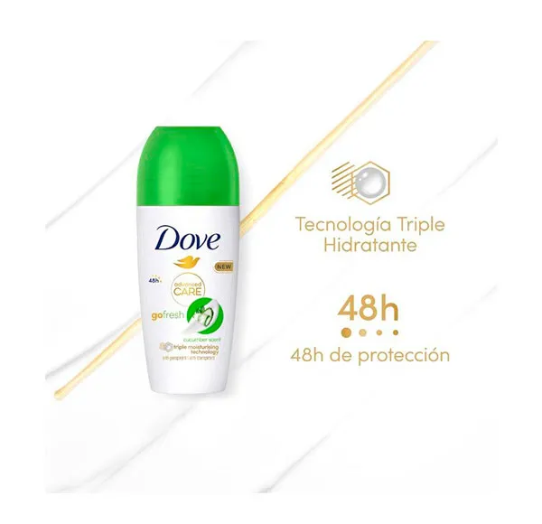 Шариковый дезодорант-антиперспирант Advanced Care Go Fresh Pepino Dove, 50 ml — фото 3
