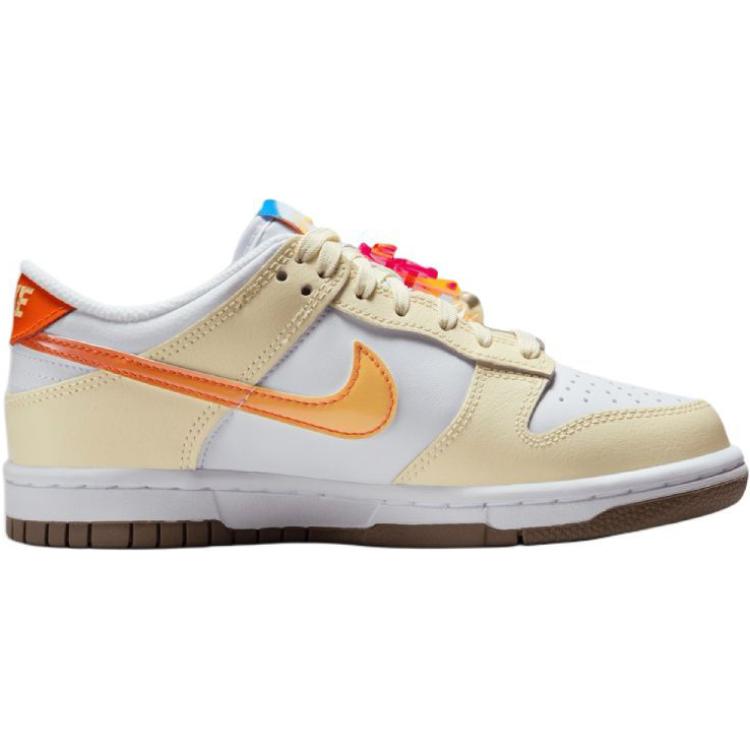 Детские скейтерские кроссовки dunk anti slip wear resistant low top beige Nike, бежевый — фото 3
