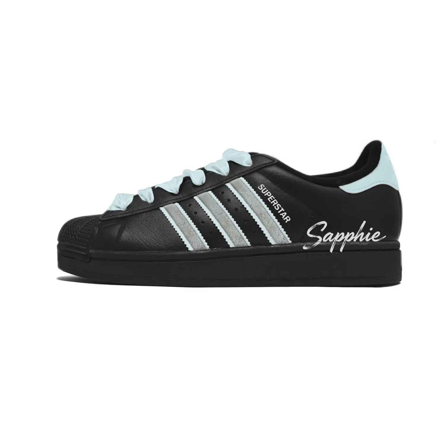 

Adidas Originals Superstar 2 Blue Silver Star устойчивые к истиранию низкие детские скейтбординг кроссовки sky blue unisex