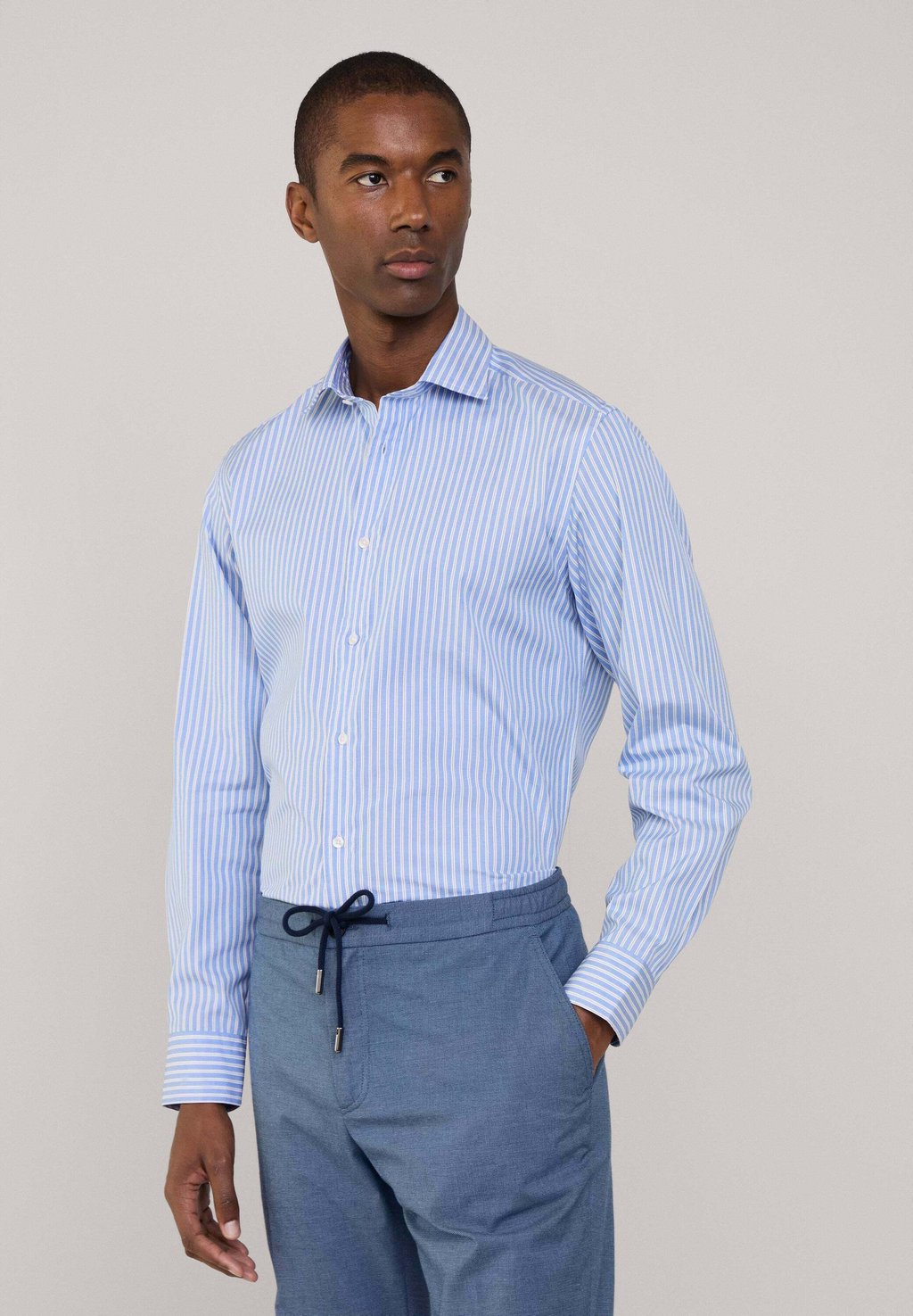 

Рубашка REGULAR FIT STRIPED FIL A FIL Façonnable, синий