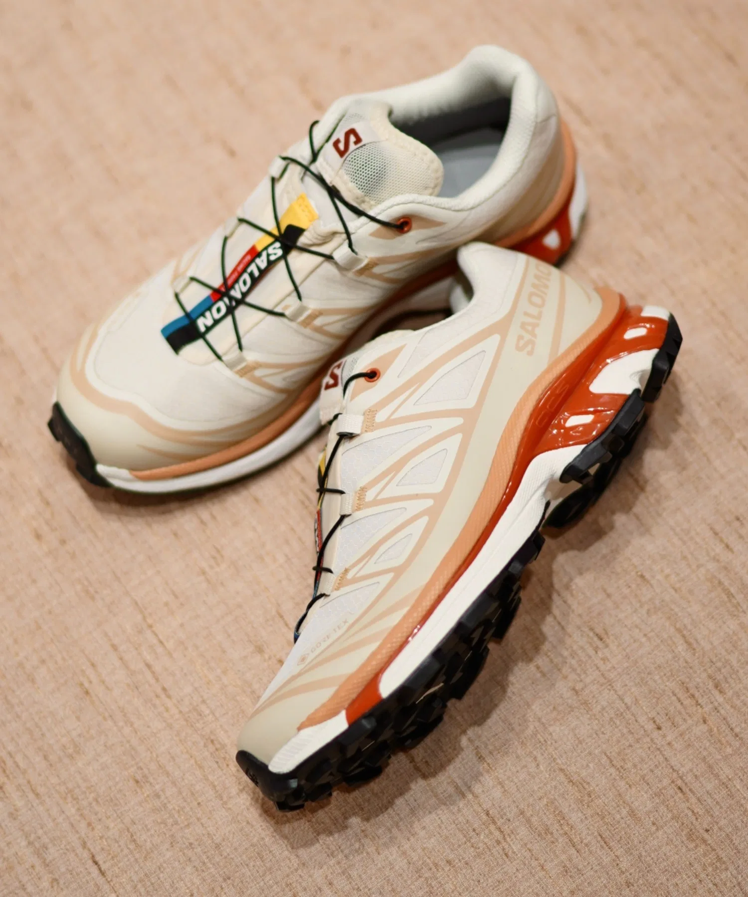 Унисекс кроссовки SALOMON XT-6 GORE-TEX бежевые