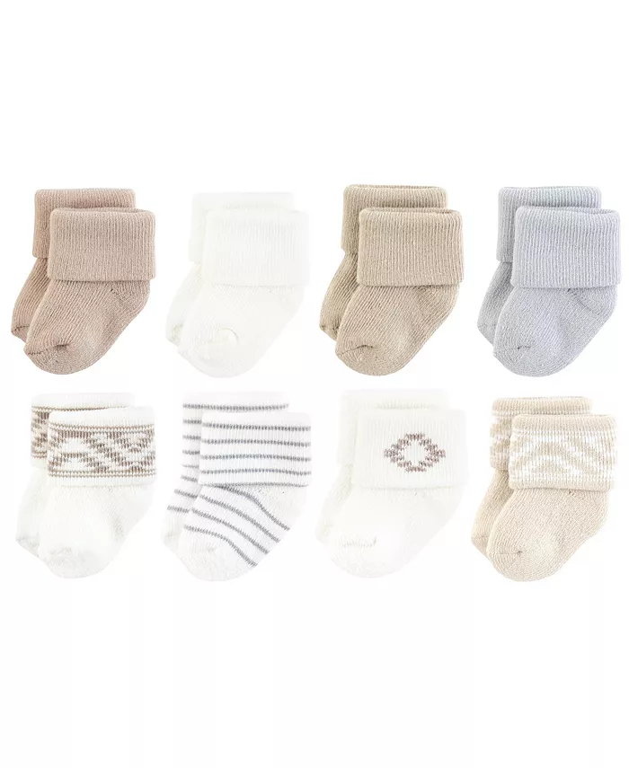 Махровые носки Hudson Unisex из хлопковой смеси с плюшем для мальчиков Hudson Baby, коричневый/бежевый — фото 3
