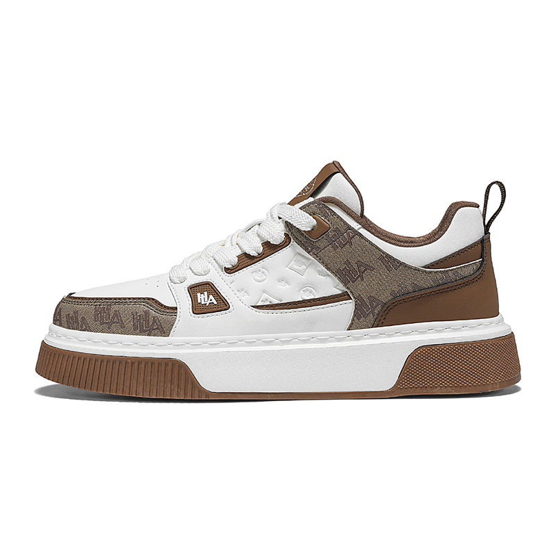 

HLA Низкие скейтерские кросcовки мужские бело-коричневые, цвет White Brown