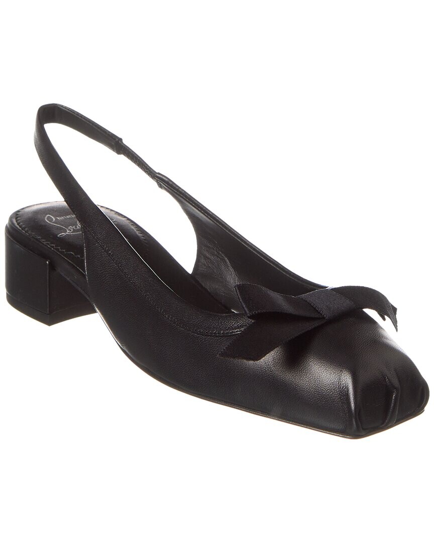 

Christian Louboutin Mamaflirt 30 Кожаные туфли с ремешком на пятке, черный
