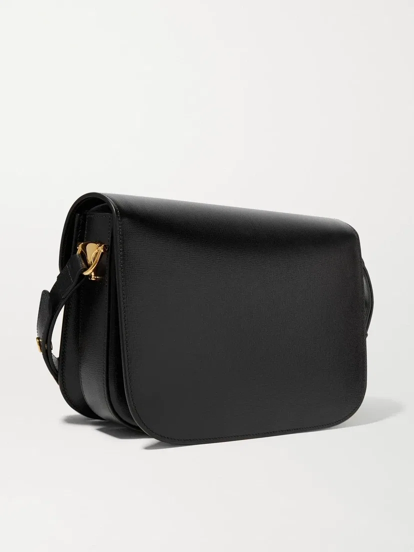 Сумка через плечо Horsebit 1955 из текстурированной кожи GUCCI, черный — фото 3