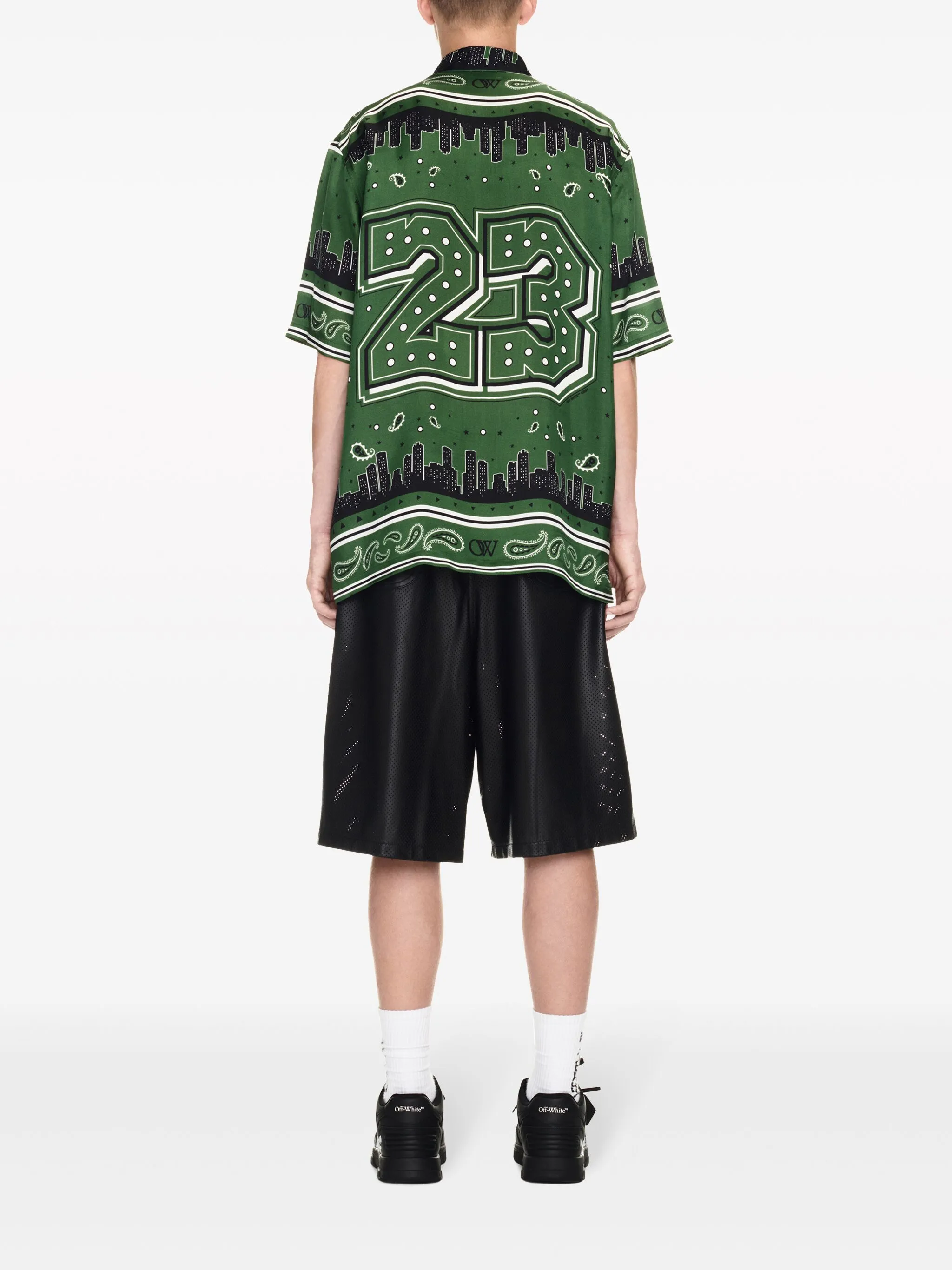 Рубашка Bandana Vacation с короткими рукавами Off-White, зеленый — фото 4