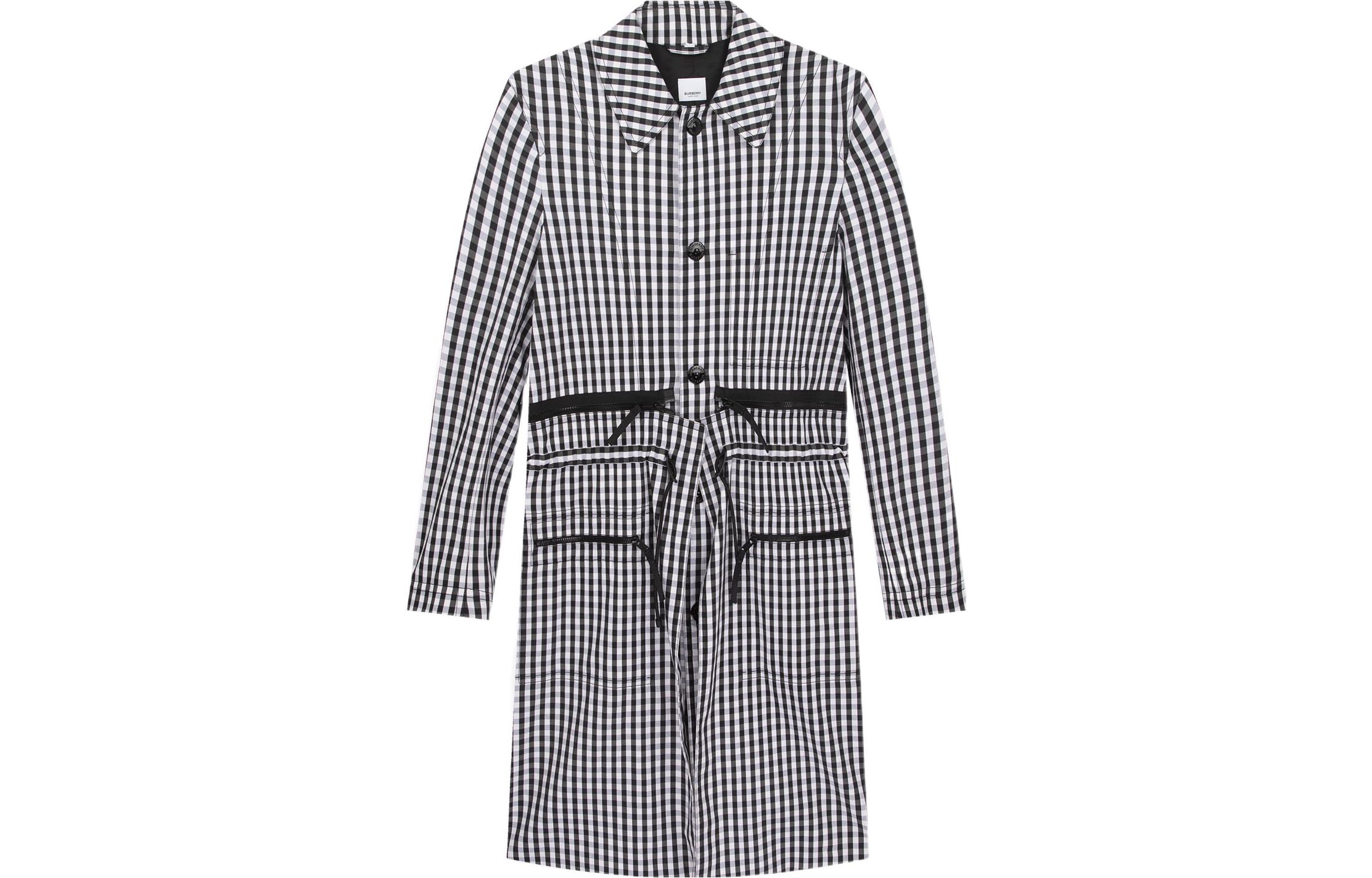 

Burberry Черно-белое мужское пальто, Black White
