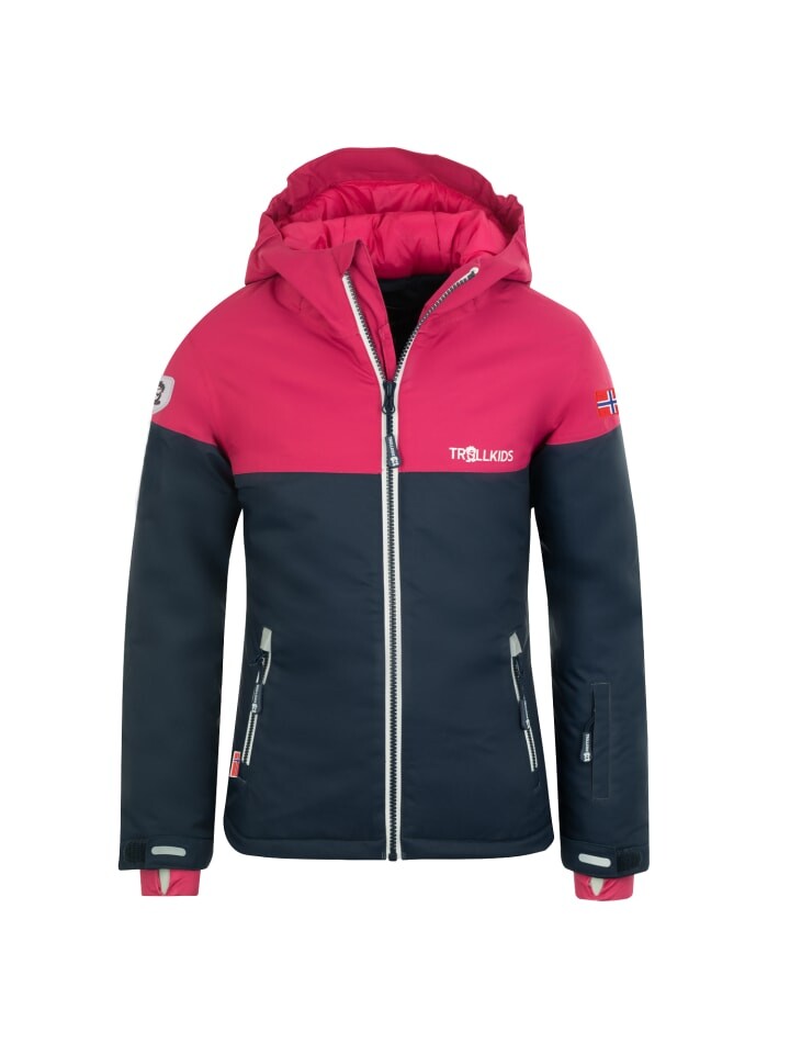 

Лыжная куртка Trollkids Hallingdal, цвет navy/pink