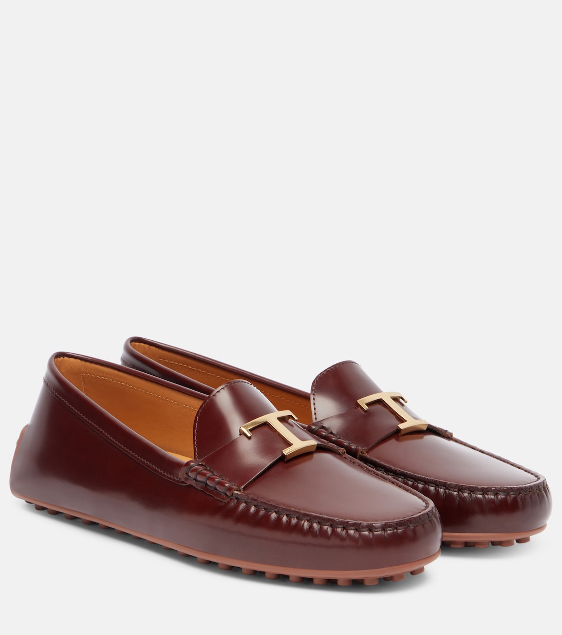 Городские водительские туфли Gommino из кожи Tod's, Mogano