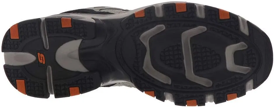 Кроссовки Skechers Men's Vigor 2.0 Nanobet Oxford, Grey-Orange — фото 4
