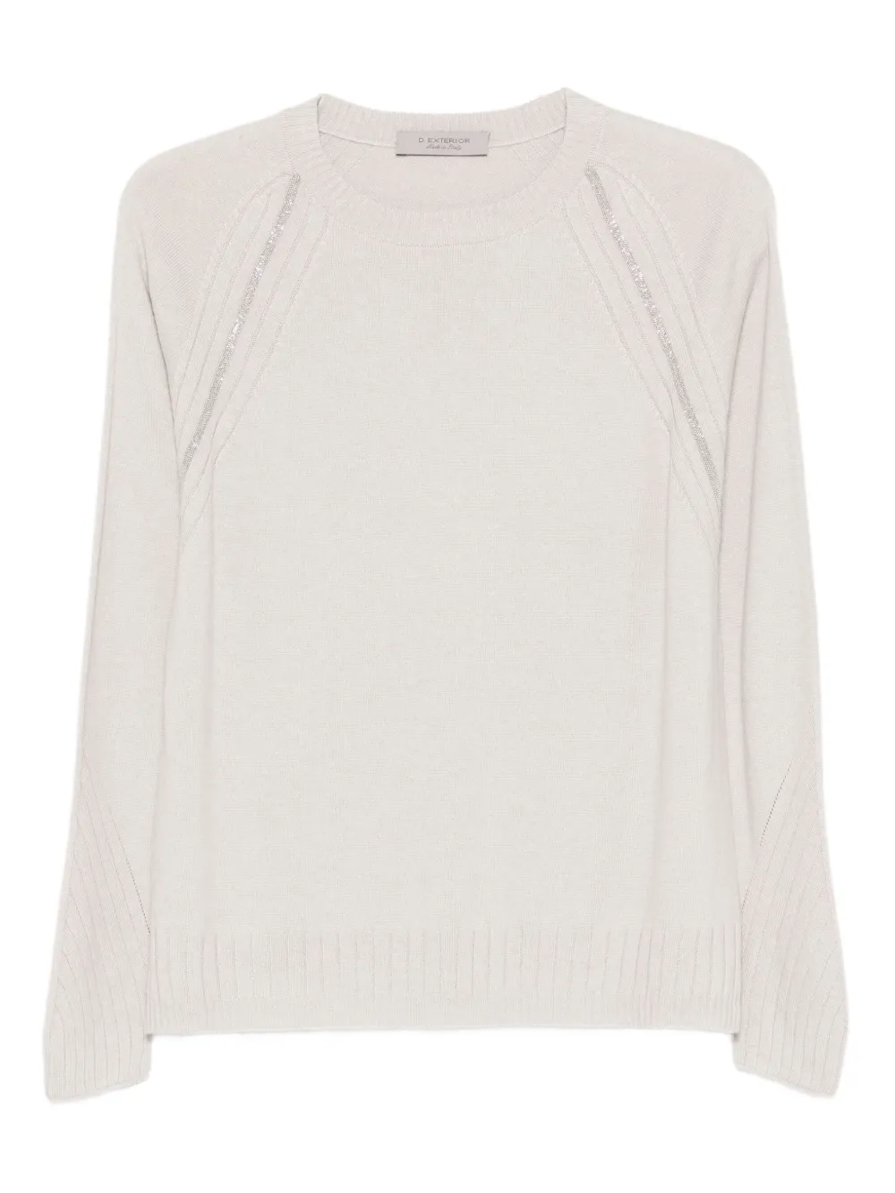 

Ребристый свитер с рукавами реглан D.Exterior, нейтральный