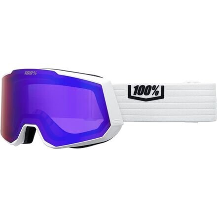 

Очки для снегохода XL 100%, цвет White/White/Mirror White