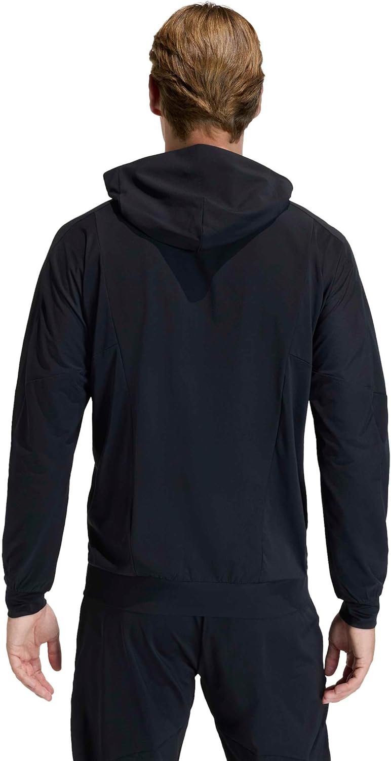 Мужская толстовка Adidas CL826 D4T HYBRID на молнии, черный — фото 2
