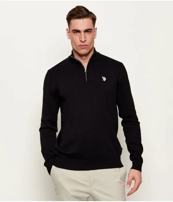 Свитер slim fit Us Polo Assn, черный