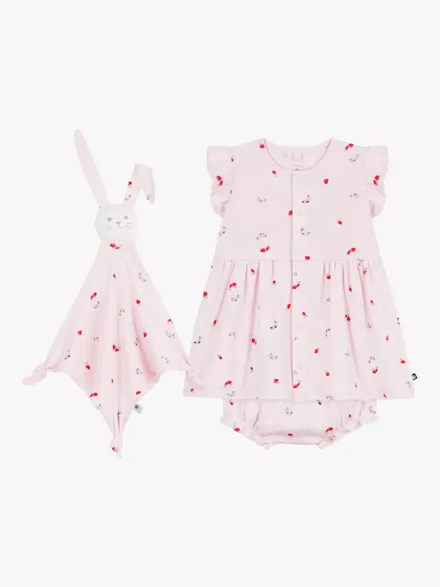 Подарочный набор для малышки: платье и трусики, розовый Petit Bateau — фото 3