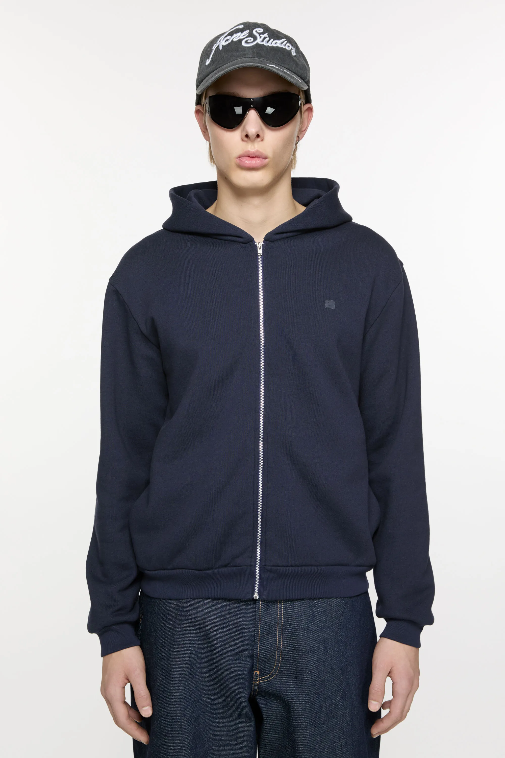

Свитер на молнии с капюшоном Acne Studios, Navy blue
