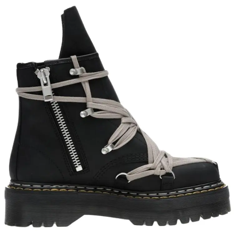 RICK OWENS Кроссовки RO Dr. Martens Collaboration 1460 Short Martin мужские Black — фото 3
