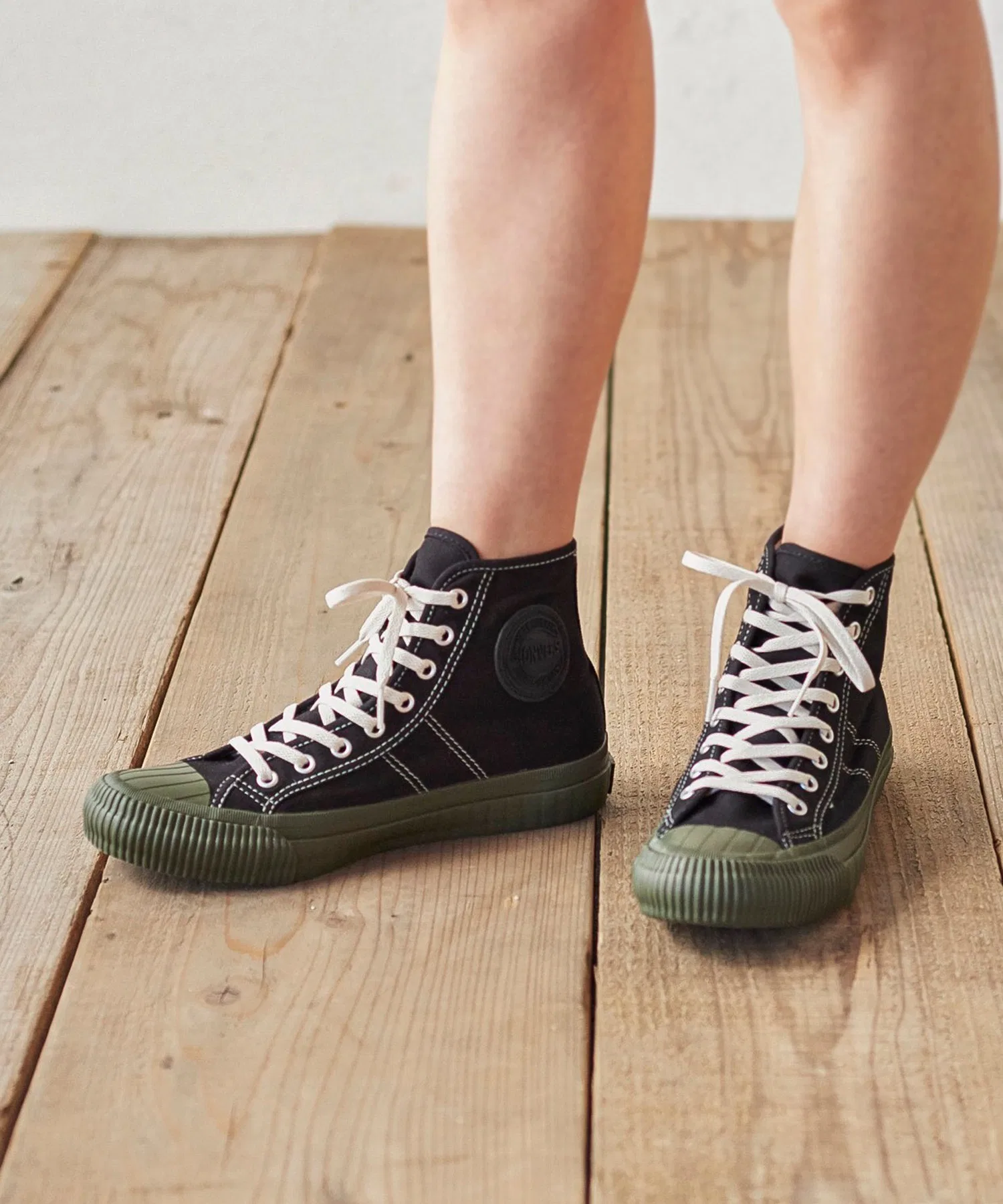 Унисекс кроссовки CONVERSE BIG C SF HI высокие, текстиль чёрные с зелёным — фото 3