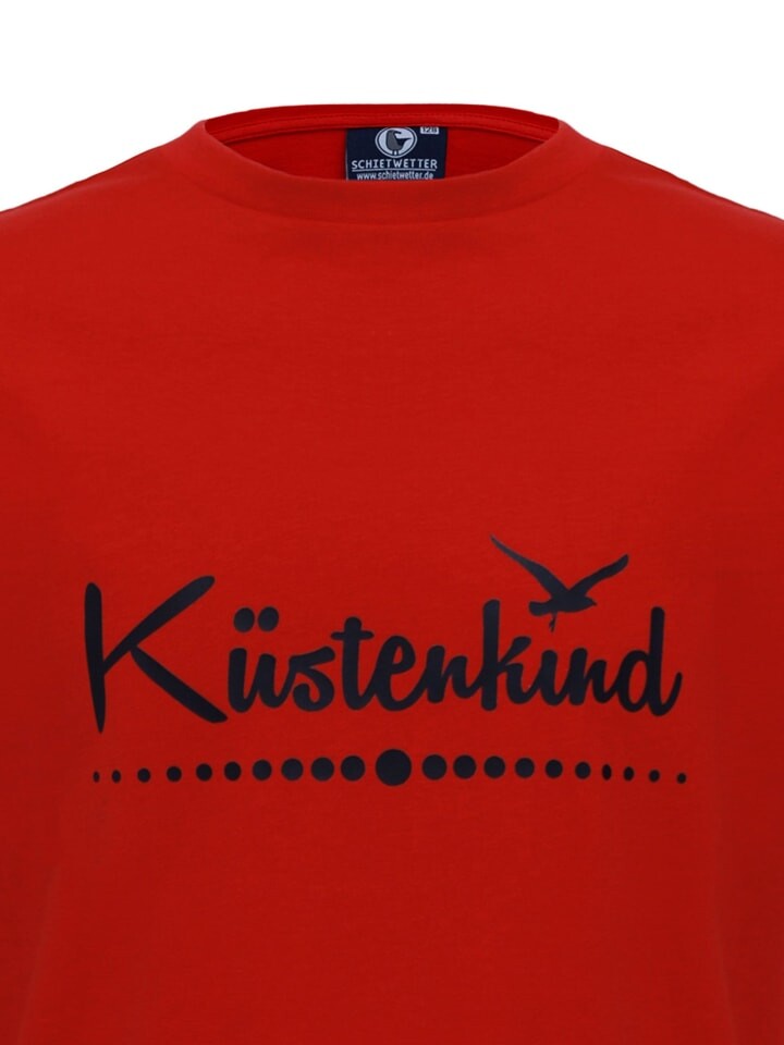 Футболка SCHIETWETTER Küstenkind, Rundhals, цвет red-navy — фото 3