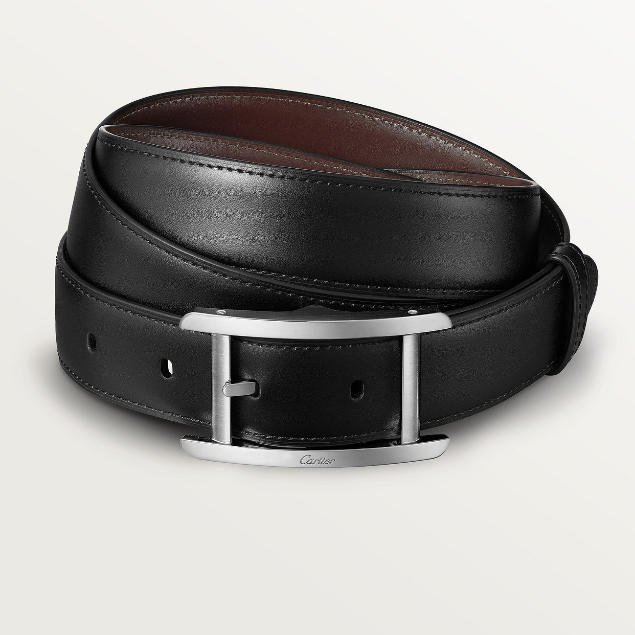 

Мужской ремень Cartier Ceinture, Tank de Cartier, черная воловья кожа