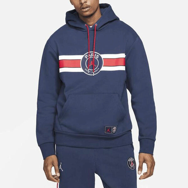 Толстовка Men's Air Jordan Paris Saint-Germain Team Logo Printing Sports Blue, синий — фото 3